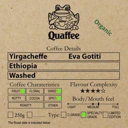 Ethiopian Yirgacheffe Eva Gotiti Organic Washed coffee - thumbnail 1