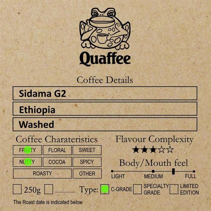 Ethiopian Sidama G2 coffee beans (FW)