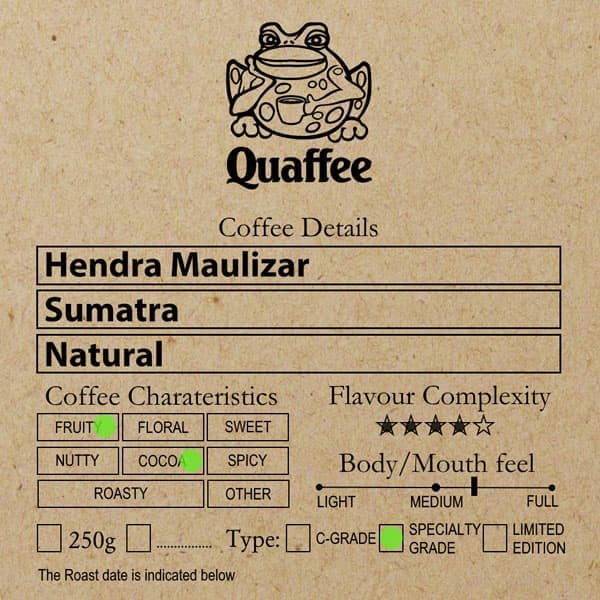 Sumatran Hendra Maulizar Pegasing Anaerobic Natural Aceh coffee