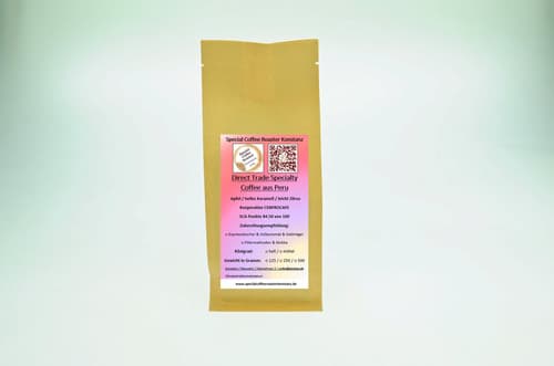 Direct trade Kaffee aus Peru - Ganze Bohnen - 250 Gramm - Mittlere Röstung